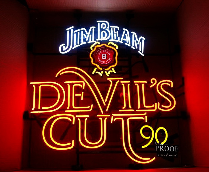 Jim Beam Devils Cut Neon Sign